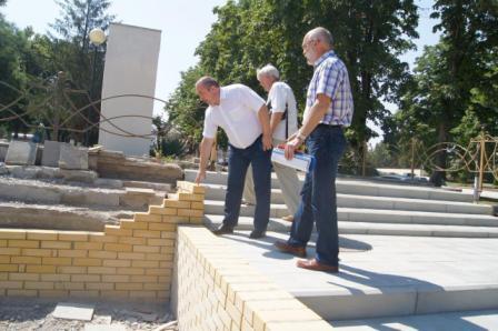 Ремонтные работы в центре Тбилисской